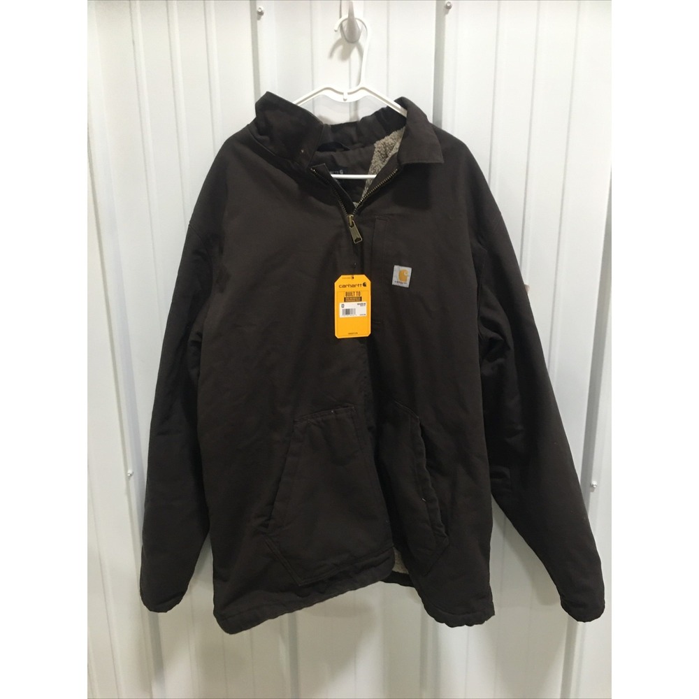 Carhartt Men's Washed Duck Lined Coat 2XL Tall Loose Fit OC4293-M